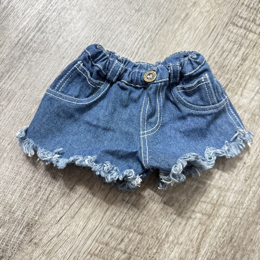Build A Bear Vintage Cut Off Denim Shorts Blue Jean Bottoms Clothes